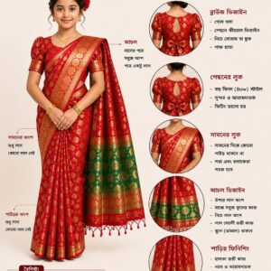 ১০ বছরের বাচ্চাদের শাড়ীর মডেল