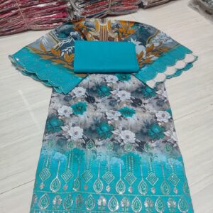 মার্শাল থ্রী পিছ ১০০% সুতি, লং ৪৬ সালোয়ার ২.৫ গজ,ওড়না ৫ হাত